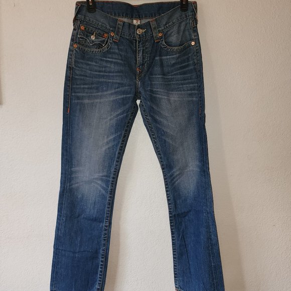 True Religion Mens Rocco Faded Flap Pocket Slim Jeans Size 32 - Picture 2 of 7